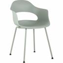 Современный стул Lady украсит интерьер кухни, гостиной, ресторана или кафе. Обтекаемые, плавные формы спинки и подлокотников дарят ощущение легкости и комфорта. Спинка и сиденье стула выполнены из прочного PP-пластика - износостойкого материала, который неприхотлив в уходе. Ножки изготовлены из металла, покрытого порошковой краской. На ножках имеются защитные подпятники, чтобы не оставлять различные следы и потертости на напольном покрытии. <br/>Высота: 81 см. Ширина: 55 см. Глубина: 56 см. <br/>Высота сиденья: 46,5 см. Ширина сиденья: 42 см. Глубина сиденья: 45 см. <br/>Нагрузка - до 150 кг.