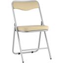 Складной стул Stool Group Джонни экокожа кремовый каркас металлик УТ000035366