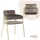 Стул STOOL GROUP Полин, металл/велюр, металл, цвет: коричневый