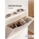 Обувница Econova 433281411 / 433281414 / 433281416 / 434218313, размер (ШхГxВ): 51.2х18.5х38 см, обивка: отсутствует, цвет: белый