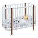 Кровать детская Polini kids Simple 350, цвет белый-дуб, крафт