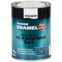 Грунт-эмаль по ржавчине 3 в 1 ЭкоДом 0,9 кг коричневый (RAL 8017)