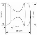 FOSTER, ручка дверная межкомнатная круглая MHR-1 BL, цвет - черный