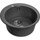 Врезная кухонная мойка 47х47.5см, GranFest Rondo GF-R480, микротекстура графит