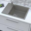 Мойка для кухни врезная с крылом Granfest Vertex GF-V-680L 68x50 см глубина чаши 20 см мрамор цвет серый