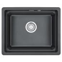 Интегрированная кухонная мойка 45х45см, Granula KS-5501U, матовое шварц