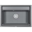 Врезная кухонная мойка 73х45см, Granula 7301, матовое серый