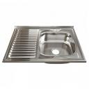 Интегрированная кухонная мойка 80х60см, Mixline 60х80 (0,6) 3 1/2 правая, полированное сталь