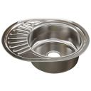 Врезная кухонная мойка 57х57см, Mixline 45х57 (0,6) 3 1/2 правая, матовое сталь