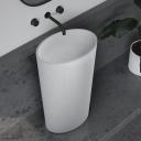 Отдельно стоящая раковина ABBER Stein белая матовая AS2504-H