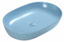 Накладная раковина SantiLine SL-1017BL голубая матовая