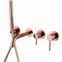 Встраиваемый смеситель для душа и ванны Abber Wasser Kreis AF8130RG С ВНУТРЕННЕЙ ЧАСТЬЮ, розовое золото