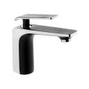 Смеситель для раковины Accoona A90123F, однорычажный, с гайкой, латунь, черный/хром