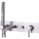 Встраиваемый смеситель для душа и ванны Allen Brau Priority 5.31006-BN С ВНУТРЕННЕЙ ЧАСТЬЮ, брашированный никель