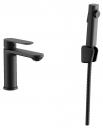 Комплект для раковины BELZ B713 B12713-7 с гигиеническим душем, матовый черный