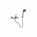 Смеситель для ванны с длинным изливом и душевым набором OLDIE подойдет всем ценителям классического дизайна и надежности конструкции. Двухвентильный смеситель изготовлен из цинка с хромированием, что обеспечивает долговечное использование. Смеситель оснащен керамическими кран-буксами, что гарантирует простоту и долговечность в использовании. В комплект входит встроенный аэратор который рассекает водный поток на множество мелких, насыщает его пузырьками воздуха и создает мягкую, чистую струю воды без брызг и ограничивает поток подаваемой воды, без ущерба для интенсивности и напора струи, а также лейка для душа, шланг для душа, настенный держатель для душа и монтажный набор для удобной, быстрой установки крана.  