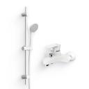 Душевой комплект Гарнитур Dorff Comfort D0108000WH + Смеситель Alpha D9010000WH белый
