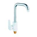 Смеситель для кухни с высоким изливом Эверест (Everest) Белый (B40-0277)