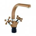 Смеситель для кухни с высоким изливом Эверест (Everest) коричневый (B69-6515)