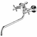 A2227 смеситель ванно-душевой с душевым гарнитуром хром латунь, кранбуксы с керамическими пластинами 90° излив: L=330 мм, поворотный установочный комплект + ручная лейка: ABS пластик, D=80 мм, 1 режим, хром держатель металлический на корпусе шланг: L=1500 мм, оплётка сталь SUS201, хром Смеситель предназначен для подачи воды в ванну, обеспечивает комфортное использование душа. Устанавливается на вертикальная поверхность. Имеет эргономичный дизайн и отлично впишется практически в любой интерьер ванной комнаты. Наличие аэратора обеспечить равномерный поток воды, а также ее относительное смягчение.