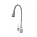 Смеситель для кухни Fashun A4153+B17 с гибким изливом, хром, серый