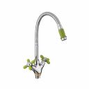 Смеситель для кухни Fashun A43127-6 хром, зеленый