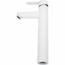 A51201-8 смеситель для умывальника высокий, H=297 мм белый сталь SUS304 картридж D=35 мм излив H=224 мм гибкая подводка: 450 мм в комплекте крепёж: гайка Смеситель для умывальника FASHUN предназначен для подачи и смешения холодной и горячей воды, поступающей из централизованных или местных систем холодного и горячего водоснабжения. Не предназначен для смешивания других иных жидкостей. Продукция торговой марки FASHUN соответствует общеевропейским стандартам (CE), американским стандартам (UL), международным стандартам качества (ISO). Продукция, товарный знак, упаковка, маркировка защищены патентным правом, имеют сертификаты качества.