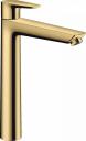 Смеситель для раковины Hansgrohe Talis E 71716990 с донным клапаном, золото