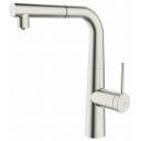 Смеситель для кухни с фильтром и выдвижным изливом, сатин, Pure, IDDIS, PURBNPFi05