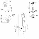 Встраиваемый смеситель для биде LEMARK Plus Strike LM1119C с гигиеническим душем