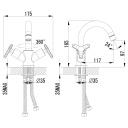 Смеситель для умывальника LEMARK серия Spirit с повортным изливом LM1907C