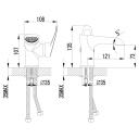 Смеситель для раковины с каскадным изливом LEMARK Omega LM3146C