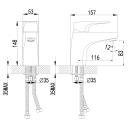 Смеситель для умывальника LEMARK серия Shift LM4306C