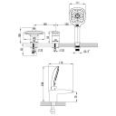 Смеситель на борт ванной на три отверстия LEMARK Status (LM4445C) каскадный