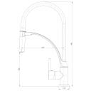 Смеситель для кухни с гибким изливом LEMARK Soul (LM6007C), черный