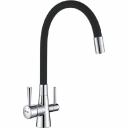 Однорычажный смеситель для кухни OUTE латунь, выводом под фильтр, черный T60003B-2