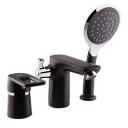 Смеситель для ванны тройной врезной Potato (Потато) Черный (P1130-6)