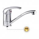 Смеситель для кухни с коротким изливом Potato (Потато) Хром (P4504)