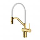 Смеситель для кухни со съемным изливом на магните Raglo R86.41.03, золотой сатин