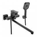 Смеситель с длинным изливом для ванны Shevanik S9622H черный