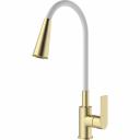 Смеситель SPLENKA - это идеальное сочетание функциональности и стиля на кухне. Однорычажное управление: регулируйте температуру и напор воды одним движением руки - просто и интуитивно. Продуманная конструкция: излив оптимальной высоты и формы создает мощный и комфортный поток воды, идеально подходящий как для мытья посуды, так и для наполнения кастрюль. Современное исполнение смесителя с минималистическим оформлением прекрасно впишется в любой интерьер кухни. Высокое качество: смеситель изготовлен из высококачественных материалов, устойчивых к коррозии и механическим повреждениям. Керамический картридж: обеспечивает плавное и точное регулирование воды, гарантируя бесперебойную работу на протяжении многих лет. Смеситель SPLENKA - это надежный помощник на кухне, который сочетает в себе комфорт, стиль и высокое качество.