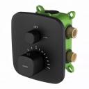 Смеситель для душа встраиваемый Swedbe Platta черный матовый с термостатом