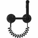 Смеситель с гигиеническим душем Teymi Martta T10269 черный матовый — современное и удобное решение для вашего санузла. Эта модель сочетает стильный дизайн, надежность и функциональность, обеспечивая комфортное использование и гармоничный вид интерьера. Матовая поверхность подчеркивает элегантность изделия и легко вписывается в различные интерьеры. Teymi Martta оснащен гигиеническим душем с одним режимом струи, который идеально подходит для установки в туалетной зоне. Нажимное управление обеспечивает простоту и удобство в использовании, позволяя точно регулировать поток воды. Модель монтируется на стену через два монтажных отверстия, что делает ее универсальным выбором для большинства помещений. Черная матовая поверхность смесителя устойчива к образованию налета и коррозии, это значительно упрощает уход и поддерживает первоначальный блеск изделия. Эргономичная круглая форма элементов придает дополнительную эстетичность и комфорт при использовании.