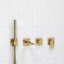 Встраиваемый смеситель для душа и ванны Wasserkraft Neckar A2151.277.279.280.197.281 С ВНУТРЕННЕЙ ЧАСТЬЮ, золото