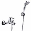 Смеситель для ванны WasserKraft Leine хром однорычажный с коротким изливом с лейкой (3501)