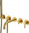 Встраиваемый смеситель для душа и ванны WHITECROSS Y Y1240GLB С ВНУТРЕННЕЙ ЧАСТЬЮ, брашированное золото