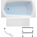 Акриловая ванна 1Marka ELEGANCE - стильная и функциональная модель, которая станет украшением вашей ванной комнаты. Прямоугольная форма ванны с эргономичной купелью в виде восьмерки обеспечивает максимальный комфорт во время принятия ванны. Плавные линии и изгибы ванны завораживают, а удобные подлокотники для рук делают водные процедуры почти идеальными. Ортопедическая поддержка шейного отдела позвоночника обеспечивается встроенным подголовником. Увеличенная зона спины обеспечивает комфорт и профилактику болезней позвоночника. 17 лет гарантии на акриловую ванну подтверждает качество материала и долговечность изделия. Ванна имеет прямоугольную форму, что позволяет установить ее в любом углу ванной комнаты. Съемная фронтальная панель и регулируемая высота ножек облегчают установку и обслуживание ванны.