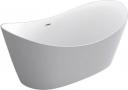 Акриловая ванна Black&White Swan SB104 180x80 см, отдельностоящая, белая, овальная, с каркасом, со сливом-переливом, с донным клапаном