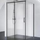 Душевой уголок BelBagno Acqua -AH-1-130/90-C-NERO профиль черный матовый