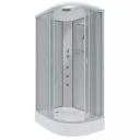 Душевая кабина Niagara Classic 120х80 хром левая стекло матовое с гидромассажем